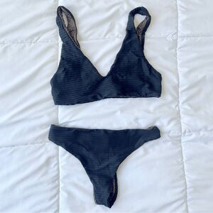 Acacia bikini set Coal Dual Rib Small / Medium